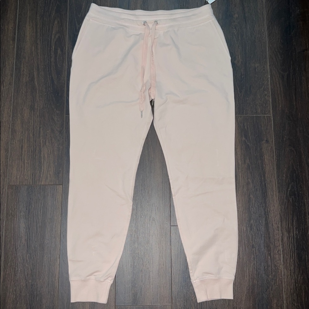 Calvin Klein Logo Jogger Pants, Blush, Size: Large - Picture 3 of 11
